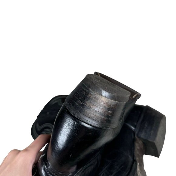 Vintage Chippewa Leather Embroidered Western Cowboy Black Boots Men's 11 D - Picture 14 of 14